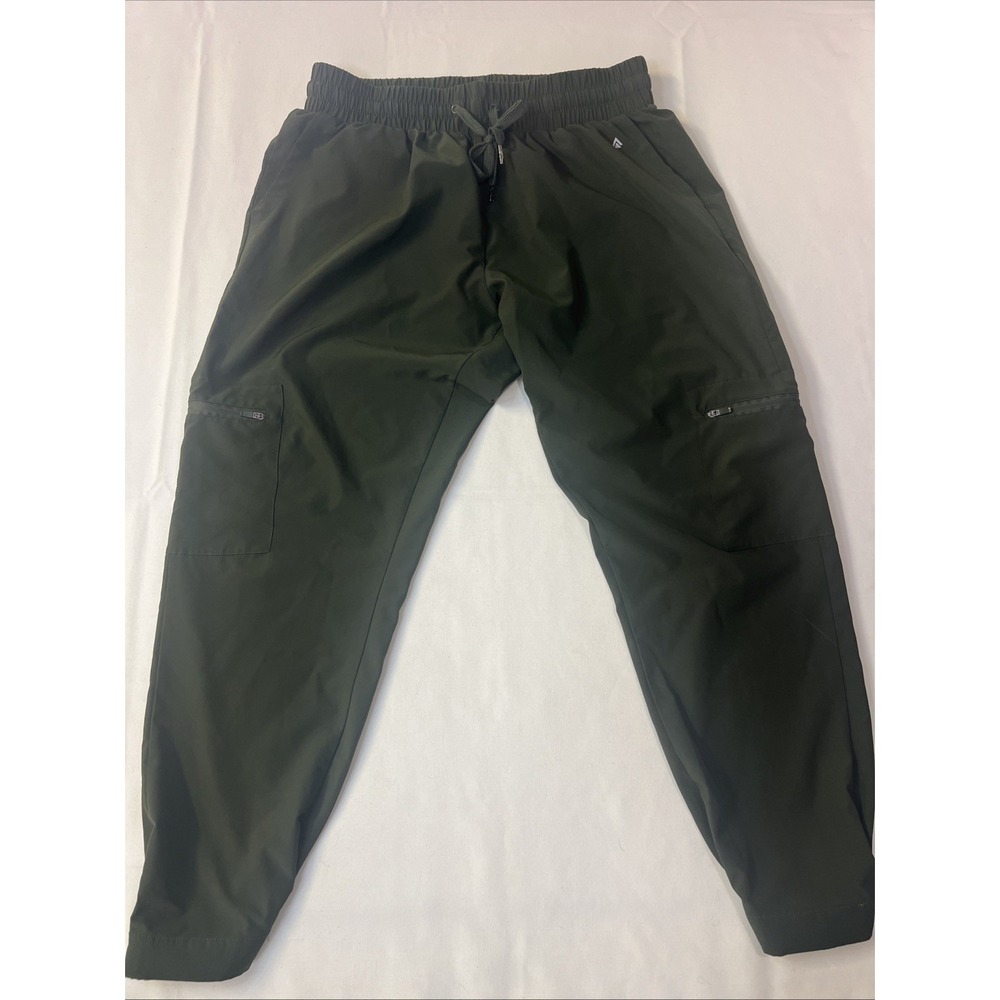 CALI SPORT Women's Green Jogger Pants Large Polyester Elastic Waist Activewear
